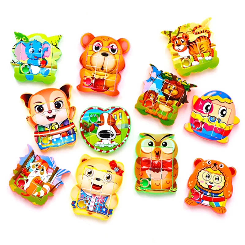 

puzzles gift Game style plastic Building children's educational toys numbers cute animals educational jigsaw puzzle toys