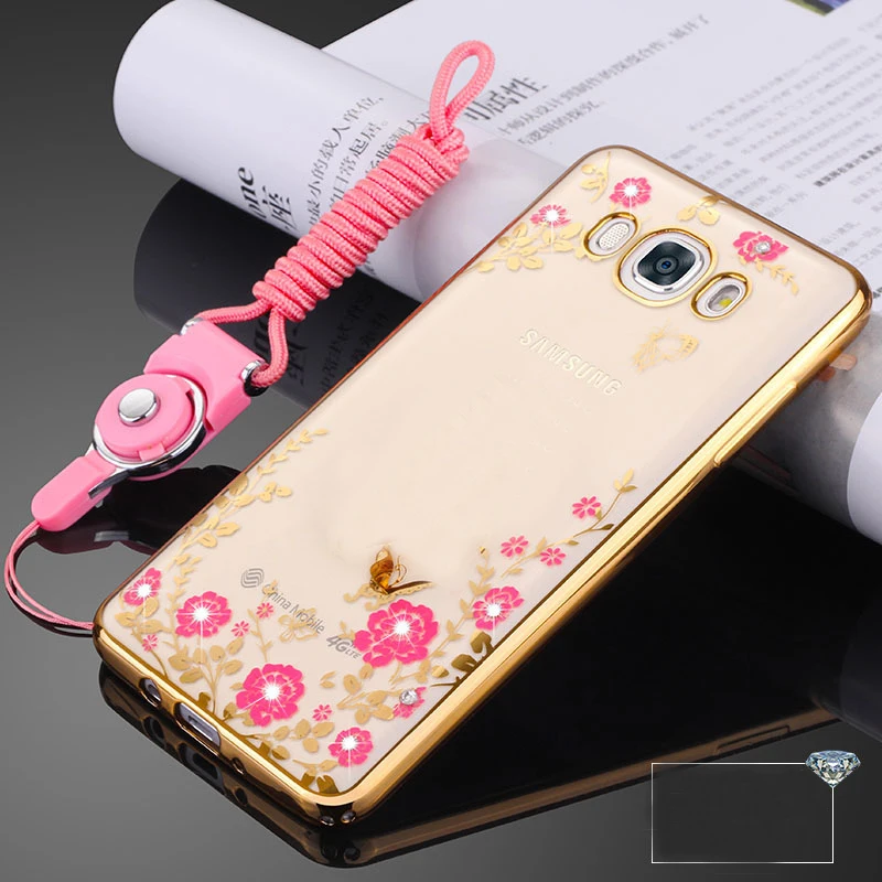 KaiNuEn etui, чехол для Samsung Galaxy J7 j710, прозрачный роскошный 3d чехол для телефона s, задняя крышка из мягкого ТПУ с цветами