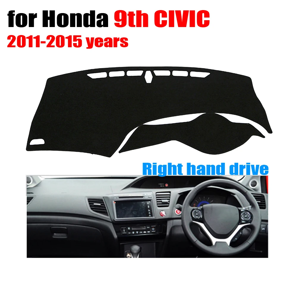 RKCA Car dashboard covers For Honda 9th CIVIC 2011 to 2015 Right hand