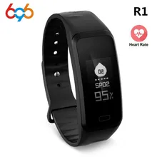 696 Smartband R1 Водонепроницаемый Bluetooth сердечного ритма крови Давление монитор Браслет Калорий, расстояния сигнализации спортивный смарт-браслет