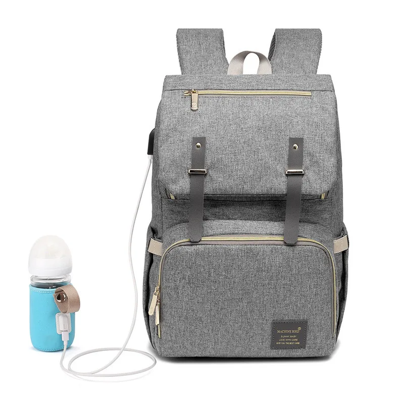2019 New Korean Version Mummy Travel Backpack Shoulder Mummy Bag Multi-function Large Capacity Outdoor Treasure Mother Bag 01
