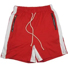 Новое поступление, винтажные Цветные Лоскутные шорты с полосками по бокам, высококачественные шорты, Мужская модная одежда, однотонные шорты