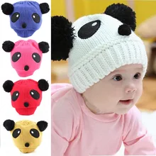 1pcs 2016 New fashion Colorful Lovely Animal Panda Hats Caps Kids Boy Girl Crochet Beanie Hats