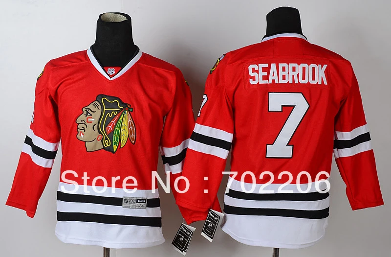 Free shipping hot selling #7 Seabrook ice hockey Jerseys SIZES (48/M)(50/L)(52/XL)(54XXL) Top quality can mix order | Спорт и