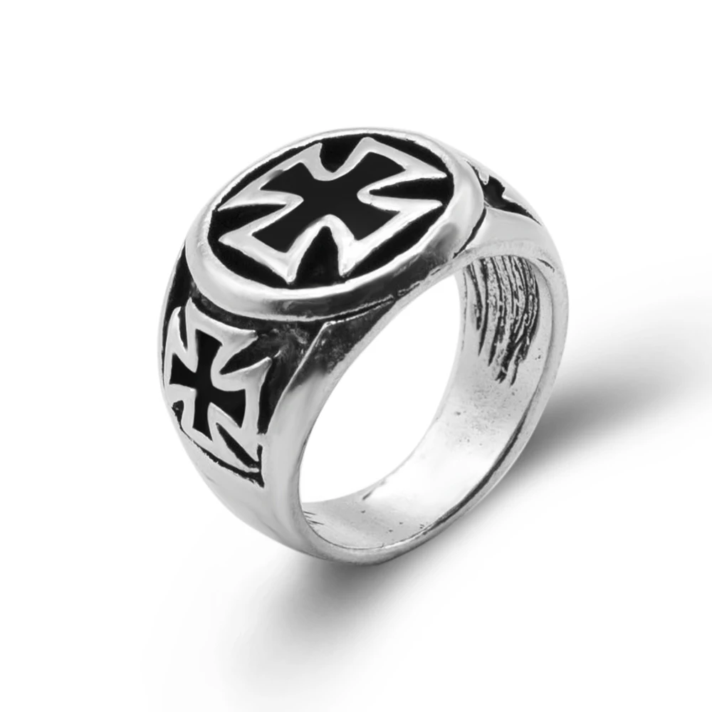 

2019 New Design Vintage Cross Rings for Party Bohemian Antique Silver Plated Statement Rings for Men Fashion Jewelry
