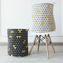 Большие геометрические формы ткань Прачечная корзина для хранения одежды корзины Домашняя одежда сумки в форме бочонка дети органайзер для хранения игрушек бочки