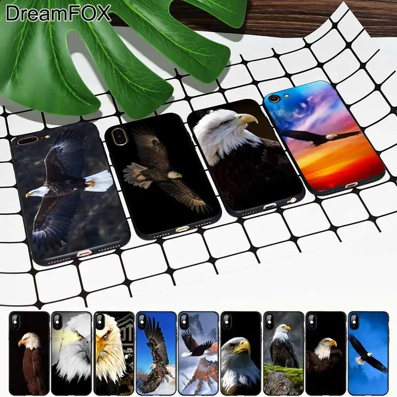 M466 Eagle Black Soft TPU Silicone Case Cover For Apple iPhone 11 Pro XR XS Max X 8 7 6 6S Plus 5 5S 5G SE |