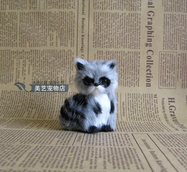 

mini cute simulation raccoon toy lifelike sitting raccoon toy gift 5x4x7cm
