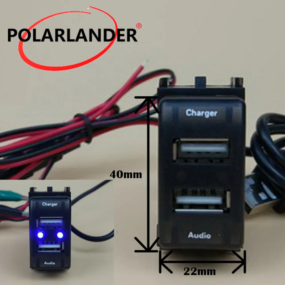Горячая 12 В 2.1a ABS Dual USB Зарядное устройство USB Автомобильное Зарядное устройство Разъем приборной панели для Suzuki телефон Зарядное