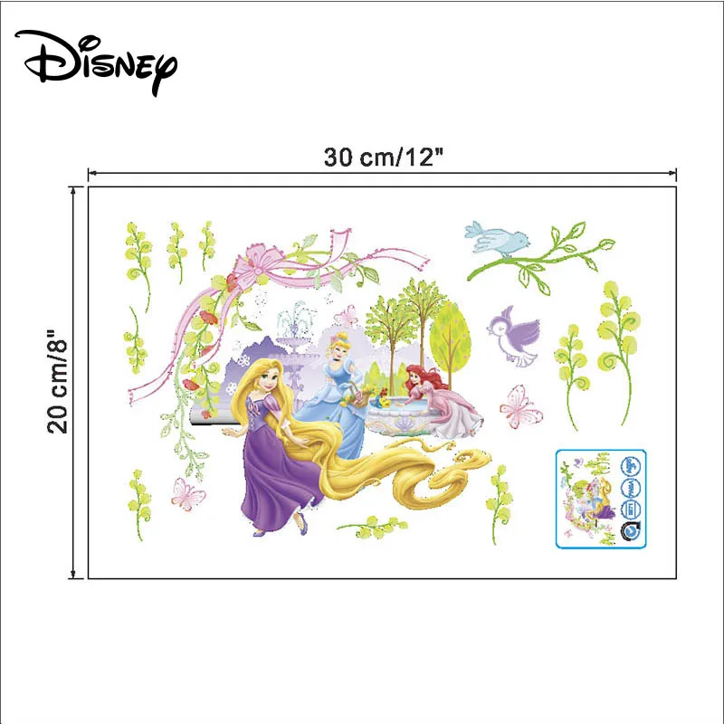 Disney Бумага принцессы стикер с рисунком из мультфильма детская комната для девочек спальня в детском саду декоративные Стикеры