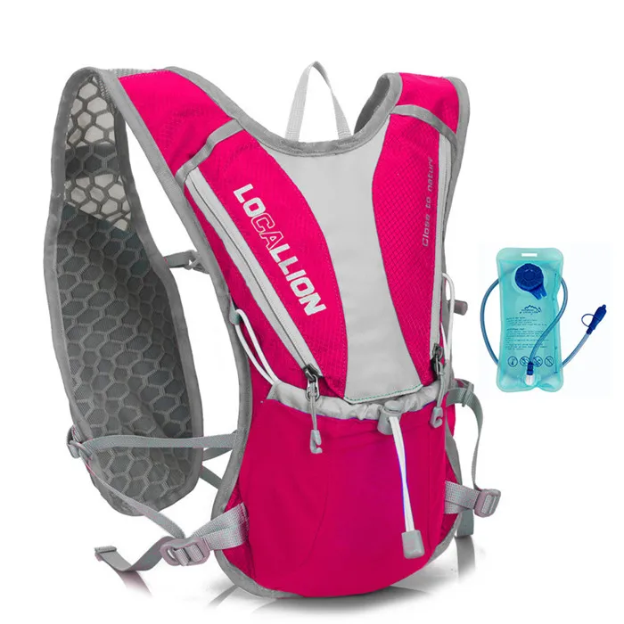 Ультралегкая спортивная сумка, сумка для бега, марафона, рюкзак для бега, гидратационная сумка для воды, сумка для походов, бега, велоспорта - Цвет: rose water bag
