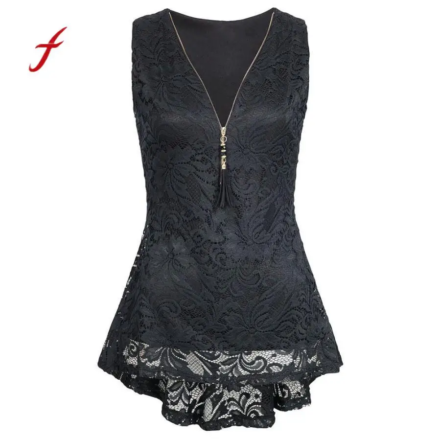 Camisetas mujer verano 2018 женские топы летний цветочный кружевной топ на молнии Женский