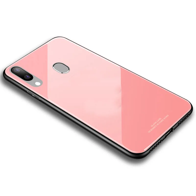 Semgceken роскошный стеклянный зеркальный чехол для samsung galaxy M10 M20 M30 A10 A20 A20E A30 A40 S A50 A60 A70 силиконовый чехол-накладка для телефона - Цвет: pink