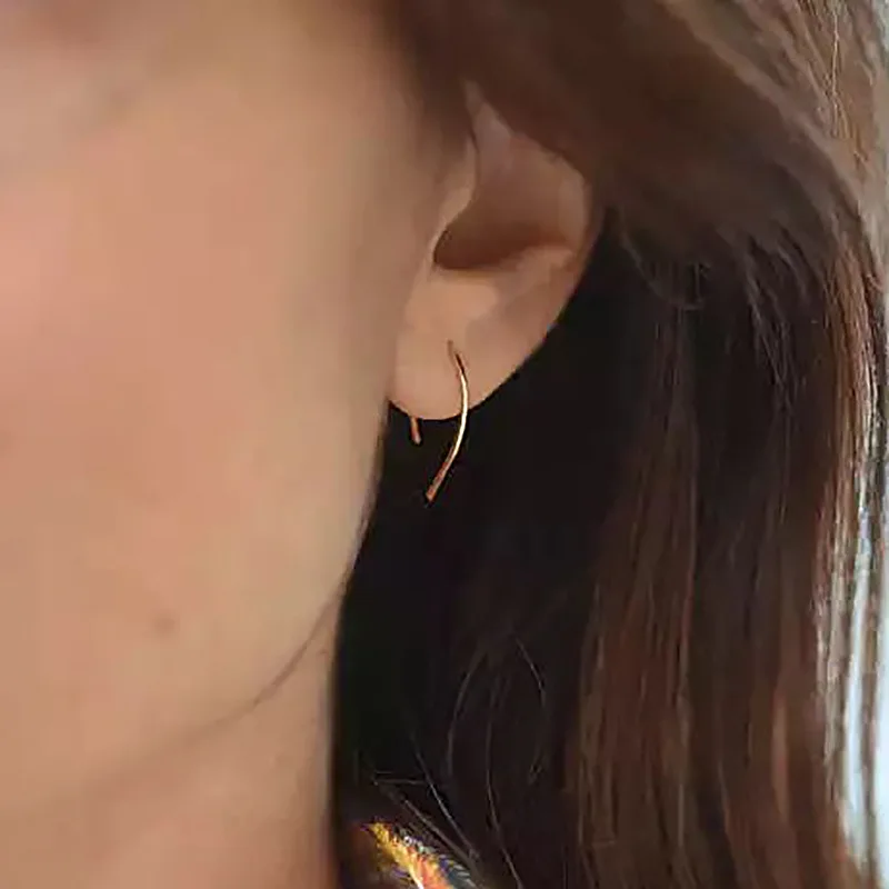 

Geometric Round Circle Line C Stud Earrings for Women Minimalist Earring Fashion Jewelry Vintage Gold Ear Accessories brinco