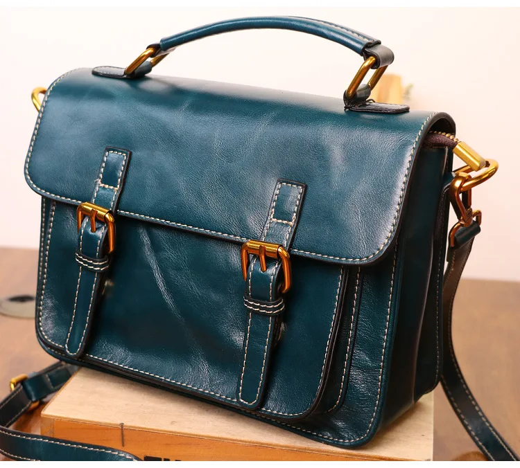 

128128New single-shoulder cross-body bag (2019) cowhide messenger bag manufacturer's new leather lady's bag (2019