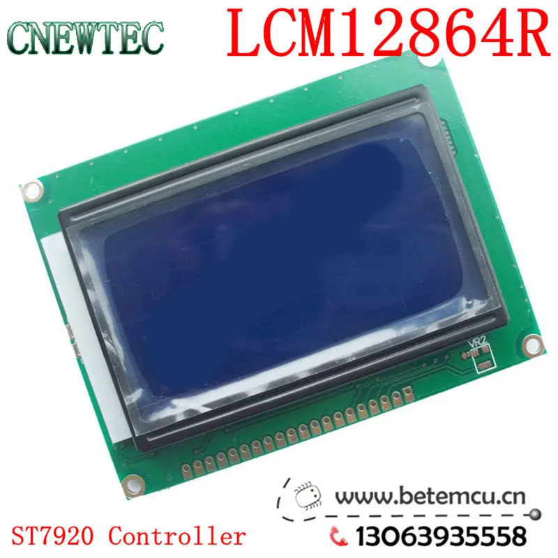 1 шт. LCM12864R 128x64 точек Графический голубой цвет Подсветка ЖК-дисплей Дисплей модуль ST7920 контроллер