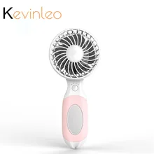 Регулируемая скорость Мини Портативный USB вентилятор перезаряжаемый креативный милый вентилятор с зеркалом