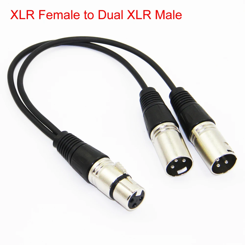 30cm XLR Female to Dual XLR Male,XLR Male to Dual XlR Female,Splitter Y