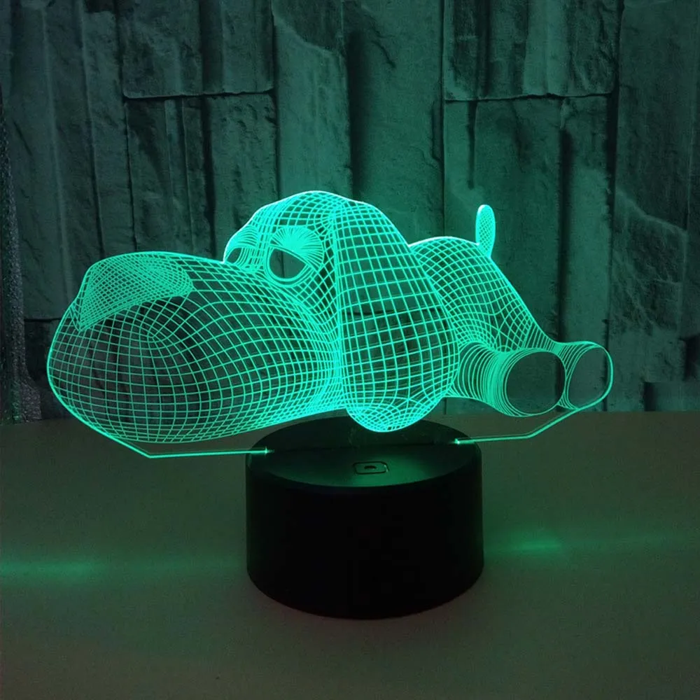 Style 2 Активный животный 3D светодиодный USB лампа 3D милый прыгающий Дельфин кролик форма RGB цвет ночник сенсорный морской черепаха дизайн настольная лампа - Испускаемый цвет: Style 2