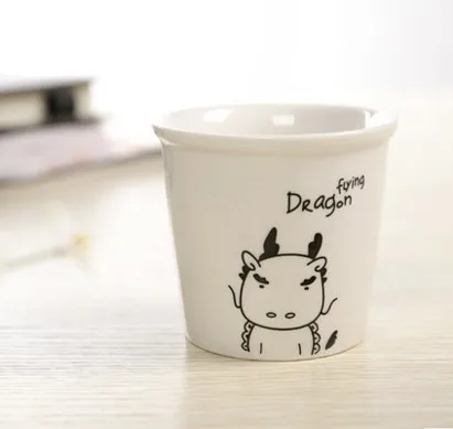 Дети Лучшие любовь белый Зодиак завтрак молоко чашка 12 стилей мини животные керамическая кружка мультфильм молоко посуда для напитков Подарки для ребенка - Цвет: dragon