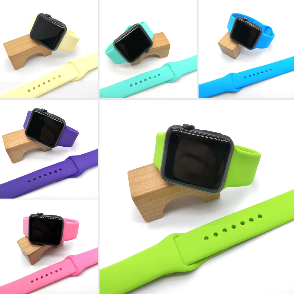

Silicone Strap For Apple Watch band 42mm 4 3 iwatch band 38mm 44mm 40mm pulseira correa Bracelet smart watch Accessories loop