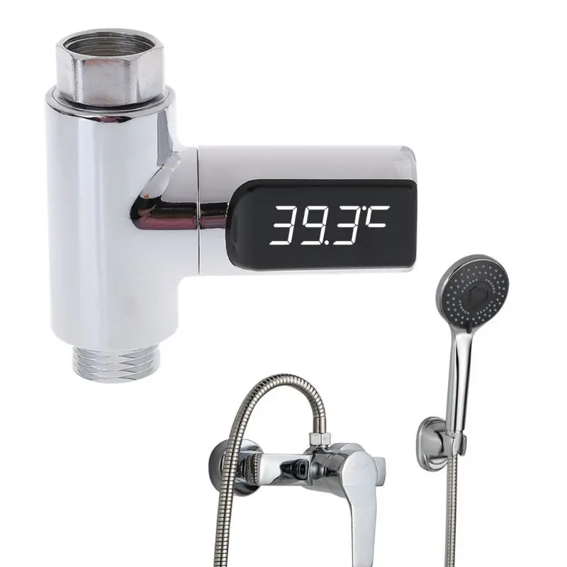 

1PC LED Digital Display Water Thermometer Shower Temperature Monitor Energy Smart Meter