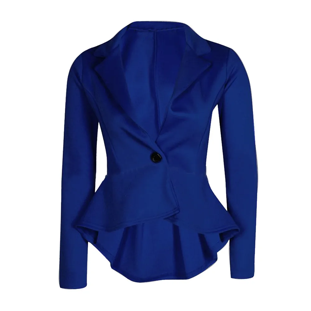 Блейзер Женский Модный укороченный пиджак верхняя одежда Блейзер mujer приталенный с баской женские костюмы d90523