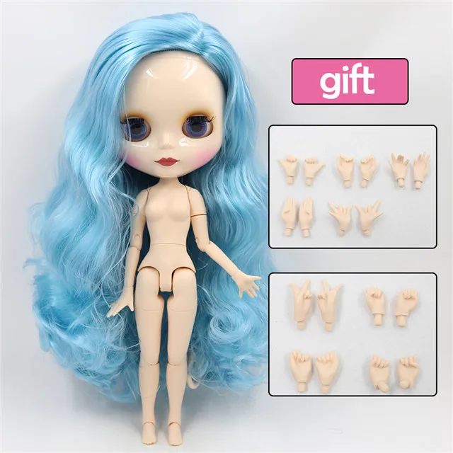 white shiny face Фабрика blyth кукла bjd шарнир тела белая кожа bjd 30 см матовый лица резные губы с бровей индивидуальные лица - Цвет: white shiny face