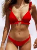 Strapless Ruffled Bikini in Solid and Leopard Print 28