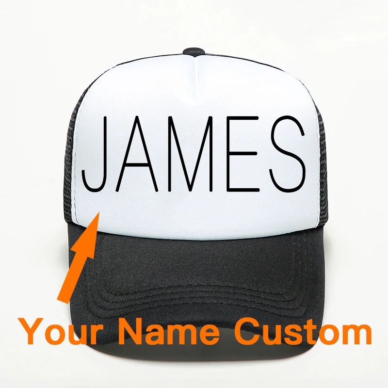 

Unisex Adult Custom Name Personality Baseball Cap High Quality Pure Handmade Printing Mesh Breathabl Hat Free Custom LOGO Accept