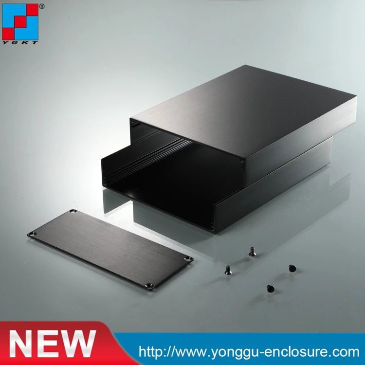 

125*51*150mm(WxHxL) Black Anodized Aluminum Extruded Enclosure