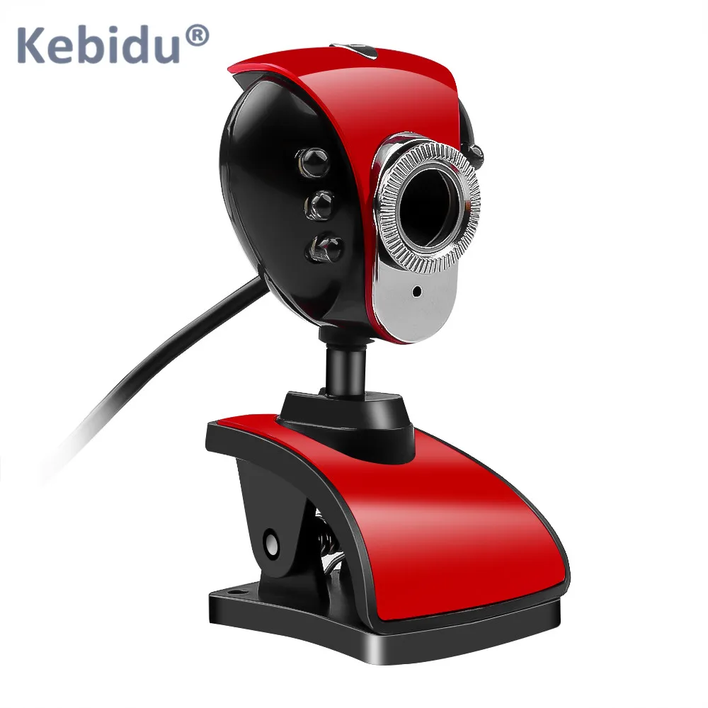 Kebidu 6 светодиодных ПК камера HD веб цифровая USB 50 м мегапиксельная настольная с