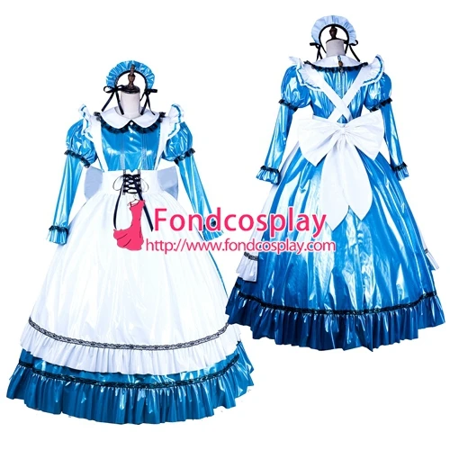 

lockable Sissy maid PVC long dress Uniform cosplay costume Tailor-made[G1752]