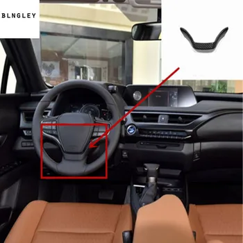 

1lot Car sticker ABS carbon fiber grain steering wheel decoration cover for 2019 Lexus UX260h UX200 car accessories