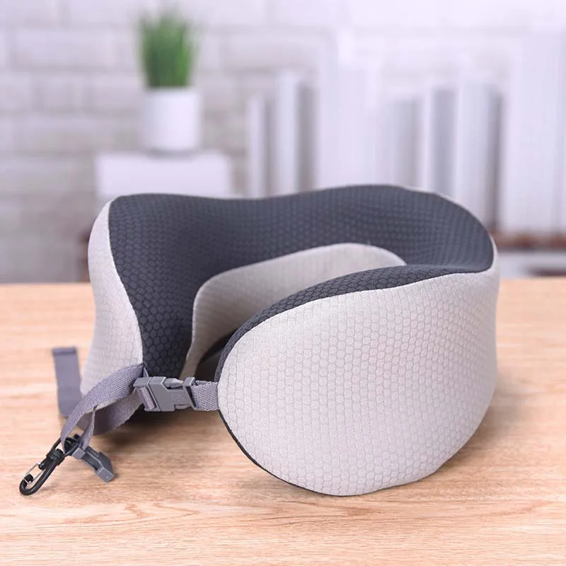 

U Shaped Travel Pillow for Sleeping Car Air Flight Inflatable Memory Foam Pillows Neck Support Headrest Cushion Soft Cushion