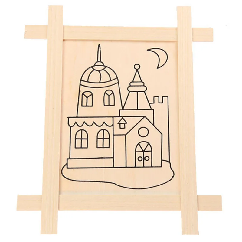 Деревянная доска для рисования Sketchpad Diy граффити детский сад руководство Раннее