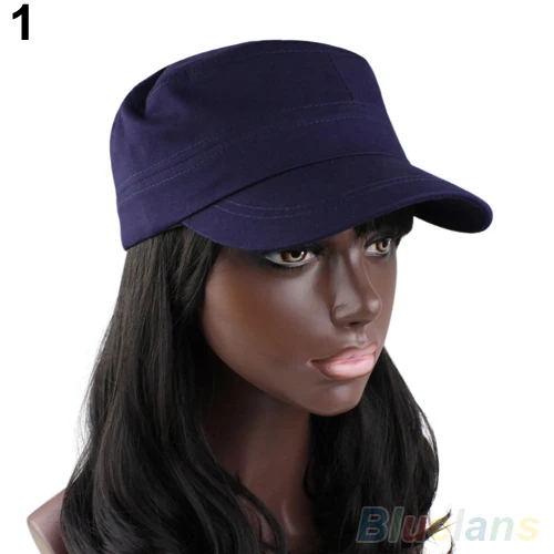 Высокое качество женские мужские модные летние Регулируемые классические армейские простые винтажные шапки-береты 1QCI 4NGN 7EJA 7MN8 - Цвет: navy