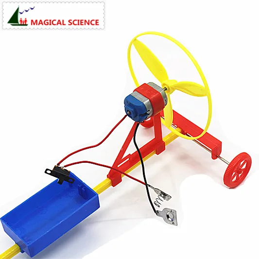 Fun physics experiment Air driving power racing car DIY materials,home school educational kit,best gift for kids