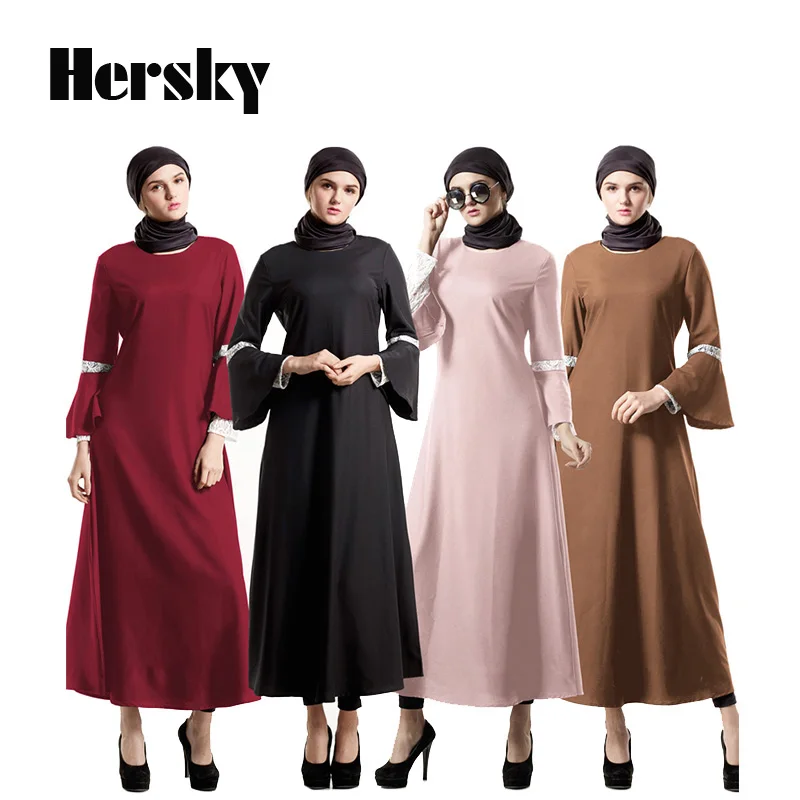 

2019 Farmhouse Style Abaya Clothes Turkey Muslim Women Dress Pictures Turkish Robe Women Islamic Abayas dresses Dubai Clothing