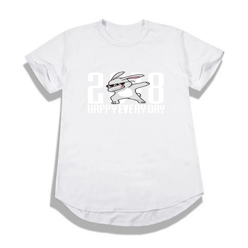 2018 футболка одежда для улицы хип хоп счастливым каждый Bay Футболка Camiseta Hombre мода