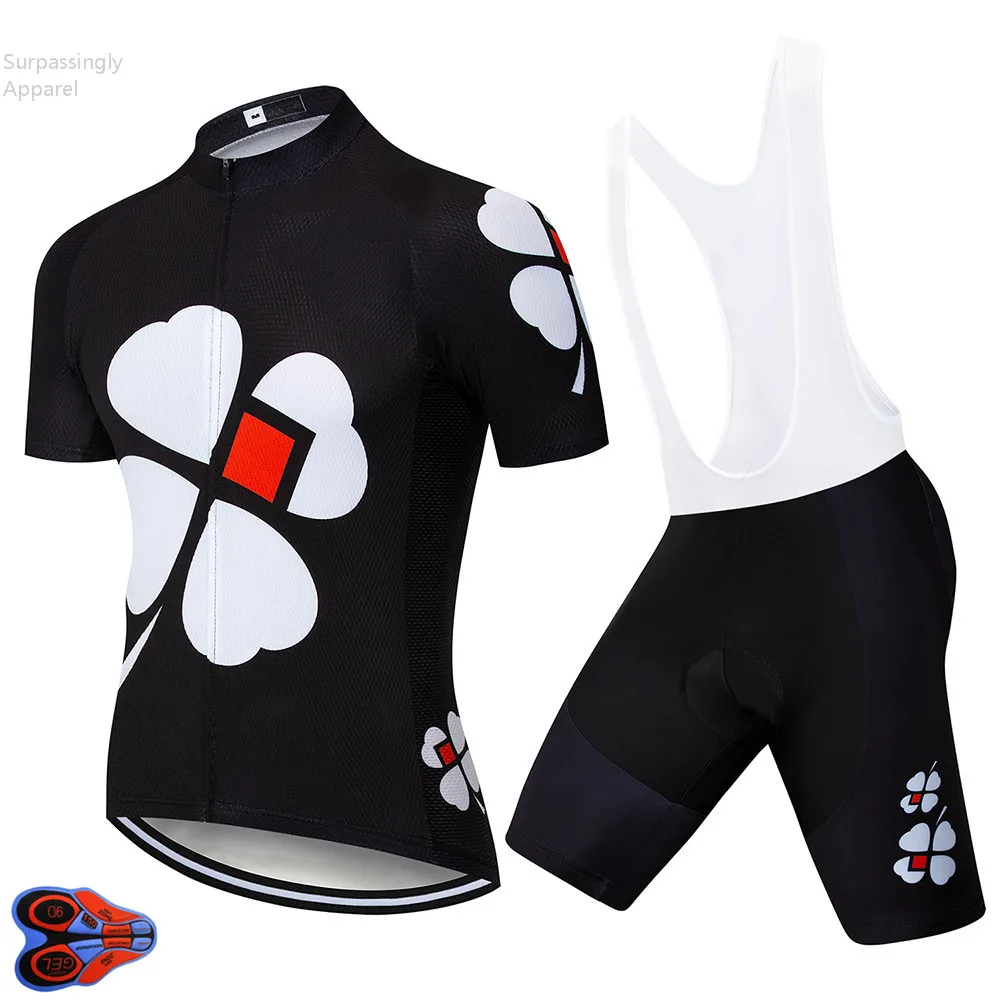 

Black Flower Cycling Sets Men 2019 Cycling Clothing Bike Clothing Quick Dry Men Bicycle Wear Short Sleeve Cycling Jersey Sets