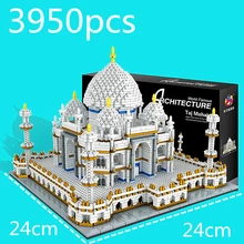 Children Educational Toys Taj Mahal Palace 3D Model Diamond Mini Building Brick Land Building Brand бордюр brick building