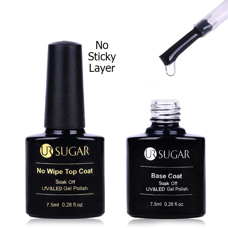 Ur Sugar гель-защита для ногтей усилитель толщины ногтей впитывающийся УФ-гель не протирается верхнее Базовое покрытие для дизайна ногтей Базовые цвета