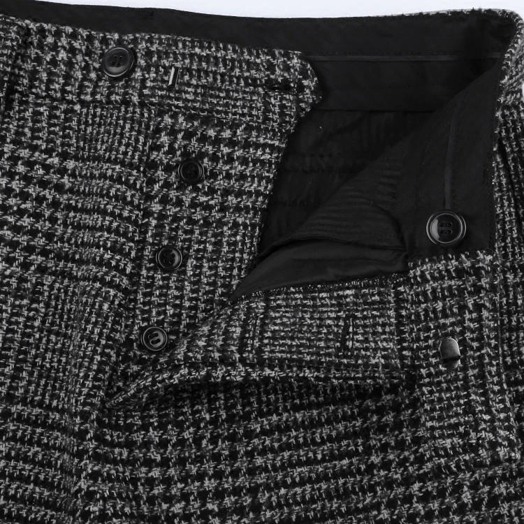 Метросексуал мужские зимние Европейский стиль плед тонкий стрейч шерстяные повседневные штаны мужские деловые модный бренд длинные штаны K681-2
