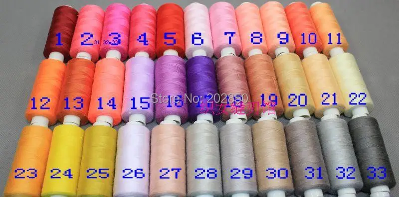 

Sewing Machine Polyester Threads/Hand Sewing Thread,40S/2,100 Different Colours(Spools) /Lot,About 400 Yards/Spool,High Quality!