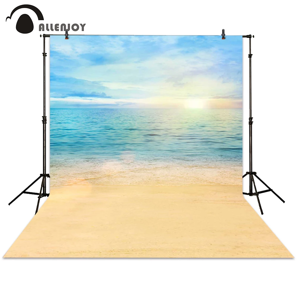 Allenjoy Фон фотографии восход солнца пляжная море Солнечный свет небо фон для