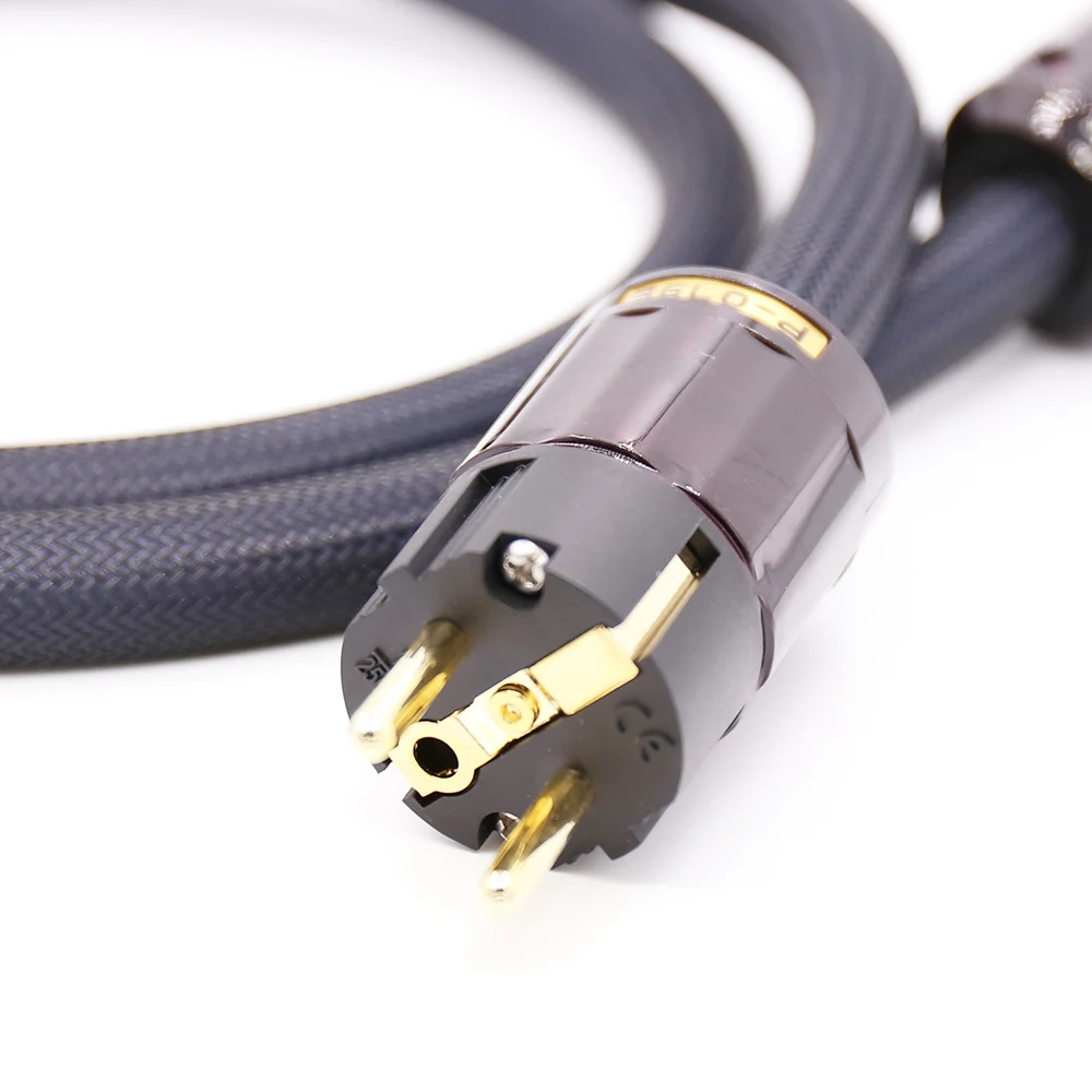 HiFi OFC медный посеребренный аудио кабель питания с P 079E ЕС Версия Позолоченный
