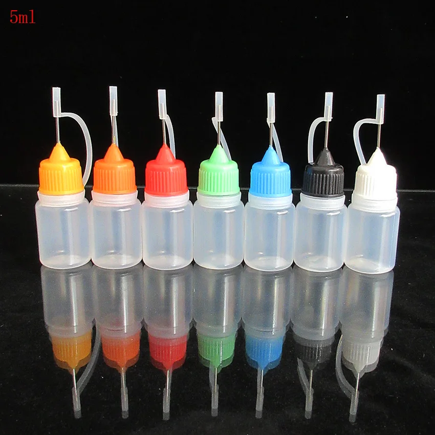 

10pcs colorful Needle cover,PE5ml Empty Refillable Dropper Bottle,DYE,Pigment Ink Sample Plastic Bottle,Small Tattoo Ink vials
