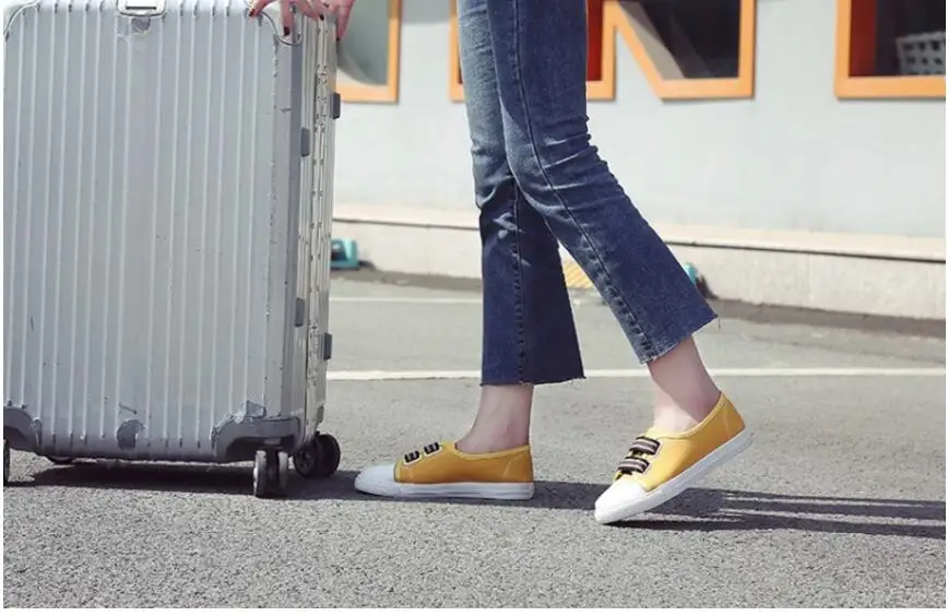 Chaussures Sur Mocassins Ballerines 2018 À Glissent Respirant Toile La Faible Noir Appartements L94 Casual or Profonde Mode Femmes Bouche blanc Peu dqAB0d
