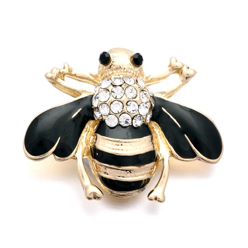 

6pcs/lot New Snap Jewelry Cute Gold Bee Metal Snap Button Fit 18MM 20MM Snap Bracelet Necklace for Women Girls